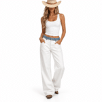 Jean blanc femme coupe large (1)