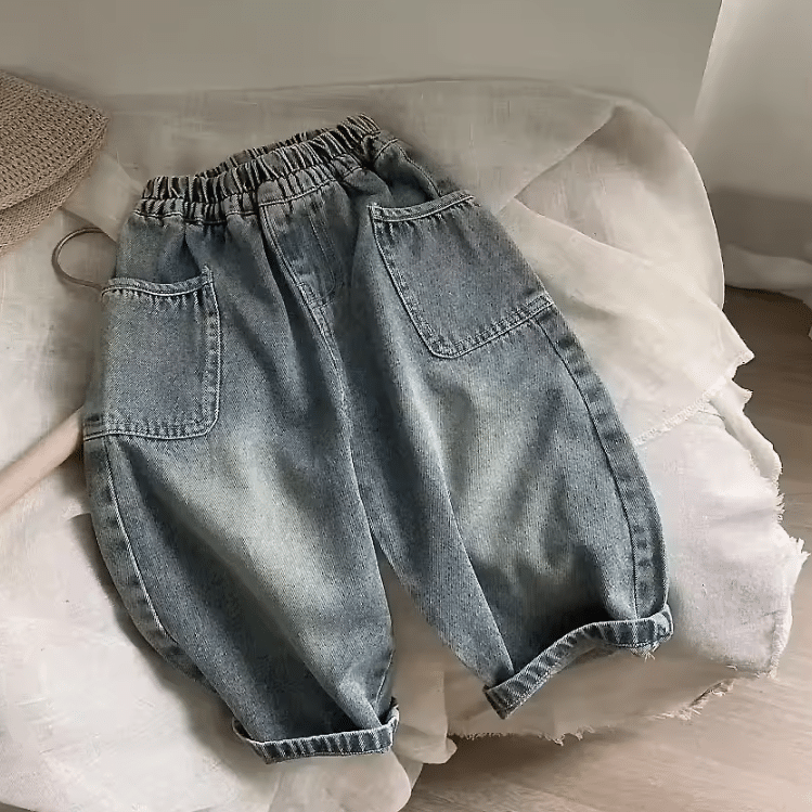 Jean enfant bleu coupe relax (3)