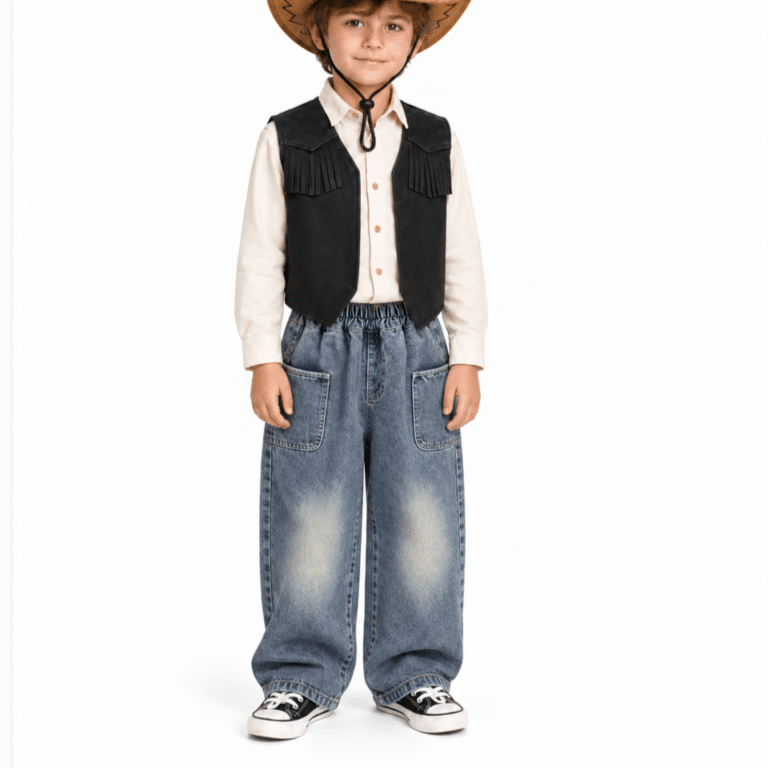 Jean enfant bleu coupe relax