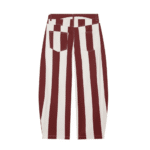 Jean femme taille haute coupe large rayures bordeaux (1)