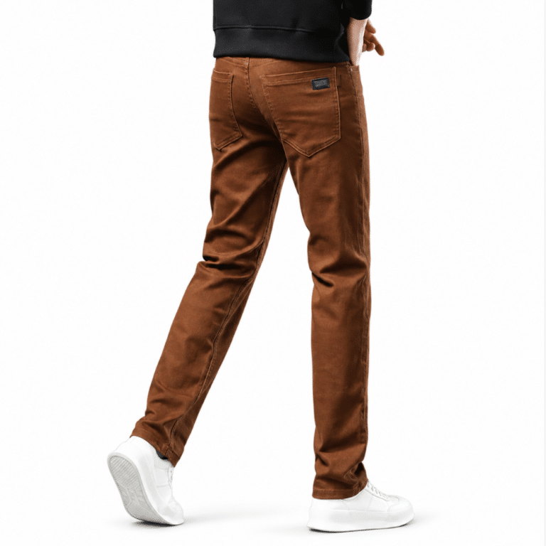 Jean homme marron stretch 2 (1)