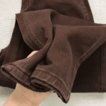 Jean western femme marron coupe large taille haute (1)