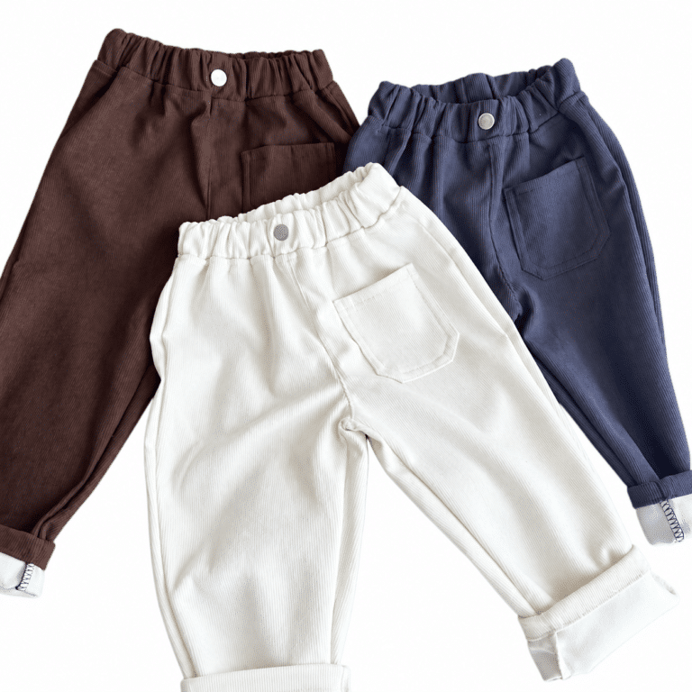 Pantalons velours côtelé pour enfants (2)