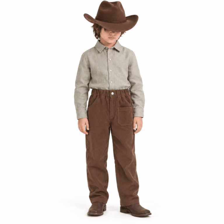 Pantalons velours côtelé pour enfants (5)