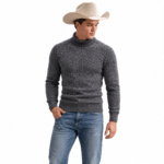 Pull col roulé homme gris (1)