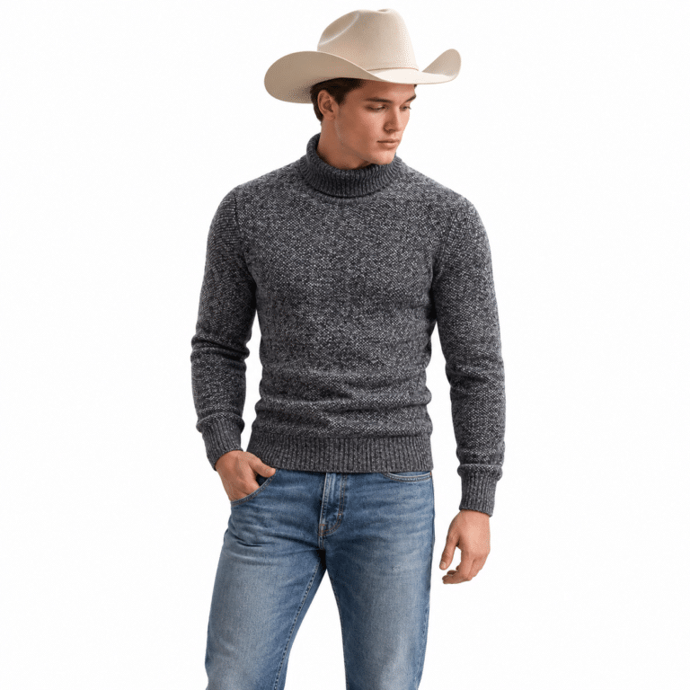 Pull col roulé homme gris (1)