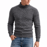 Pull col roulé homme gris (2)