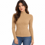 Pull femme col montant côtelé (10)