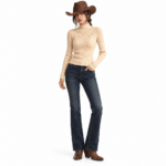 Pull femme col montant côtelé (2)