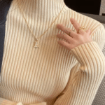 Pull femme col montant côtelé (4)