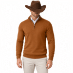 Pull homme à col montant zippé