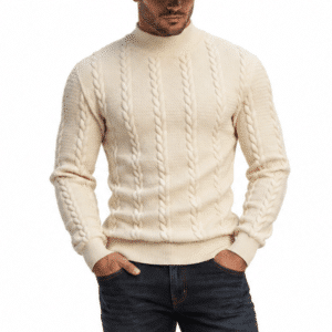 Pull homme torsadé