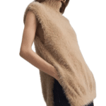 Pull sans manche femme col roulé coupe ample (10)
