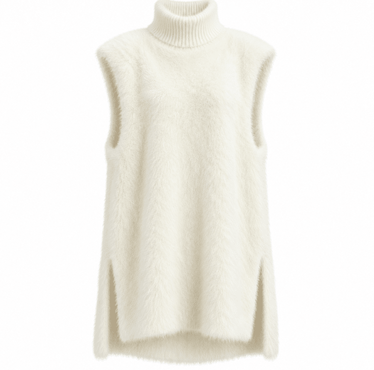 Pull sans manche femme col roulé coupe ample (4)