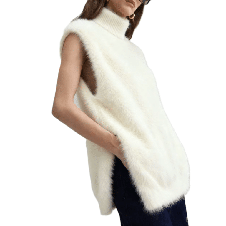 Pull sans manche femme col roulé coupe ample (5)
