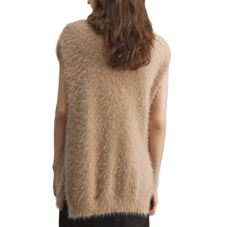 Pull sans manche femme col roulé coupe ample (6)