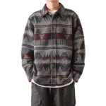 Veste cowboy grise motifs du Sud-Ouest américain (3)