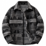 Veste homme noire grise motifs cowboy (2)