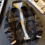 Veste homme noire grise motifs cowboy (3)