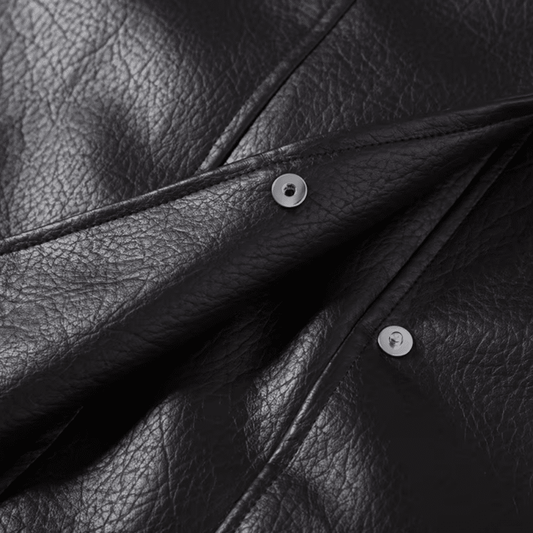 Veste oversize femme noire effet cuir à ceinture (3)