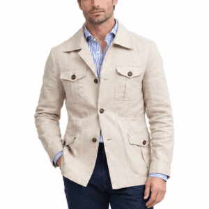 Veste safari homme beige
