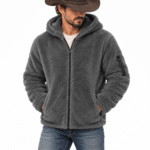 Veste sherpa grise homme (1)