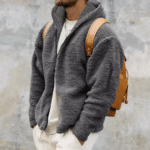 Veste sherpa grise homme (2)