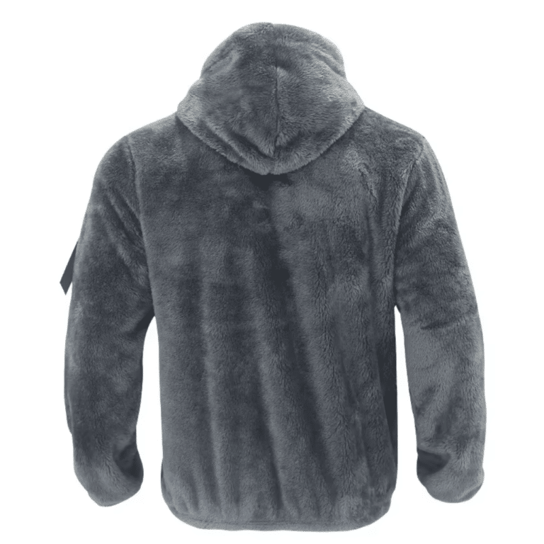 Veste sherpa grise homme (3)