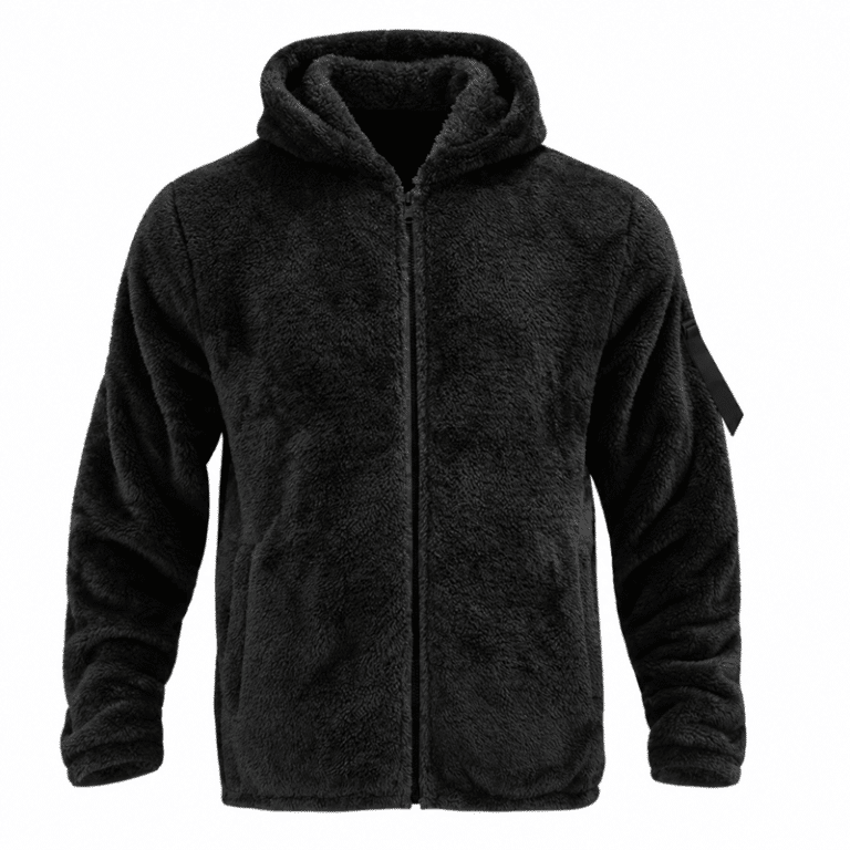 Veste sherpa noir homme (1)