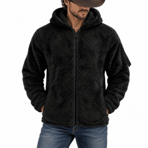 Veste sherpa noir homme