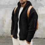 Veste sherpa noir homme (5)