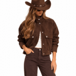 Veste western femme marron style cowboy (1)