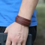 Bracelet cuir homme boucle réglable