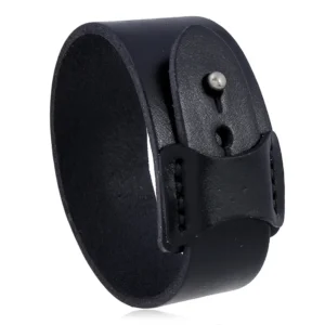 Bracelet cuir homme - Noir