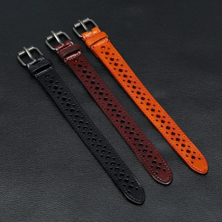 Bracelet cuir homme perforé
