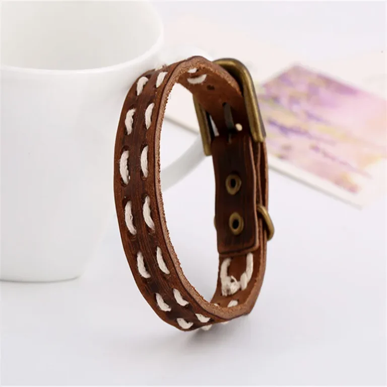 Bracelet cuir homme western vintage