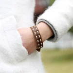 Bracelet cuir homme western vintage