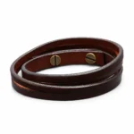 Bracelet cuir hommr multirang fines lanières