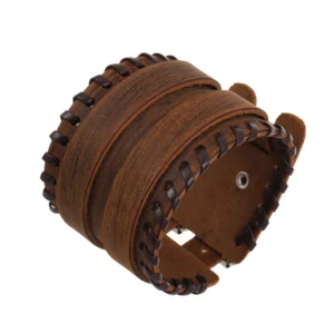 Bracelet en cuir homme western larges