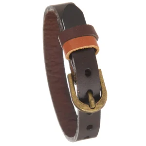Bracelet unisexe en cuir ajustable