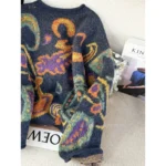 Cardigan femme années 70 psychédéliques