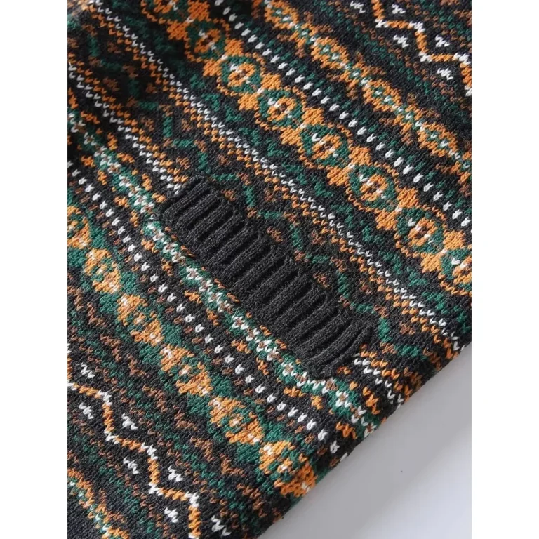 Cardigan maille vintage amérindienne.