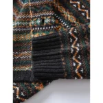 Cardigan maille vintage amérindienne.