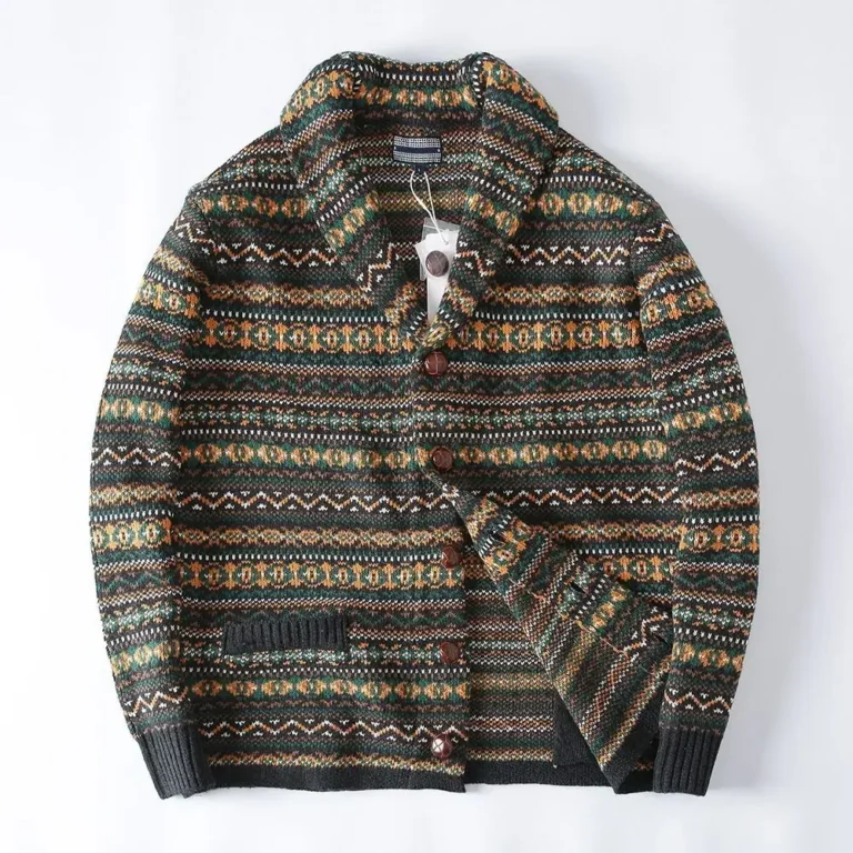 Cardigan maille vintage amérindienne. - Variantes 1