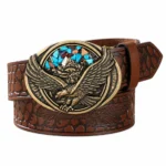 Ceinture cowboy aigle et couleur turquoise
