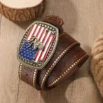 Ceinture cowboy cerf et drapeau américain