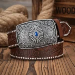 Ceinture cowboy femme boucle rectangulaire