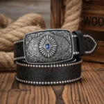 Ceinture cowboy femme boucle rectangulaire