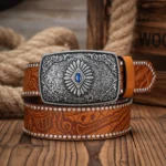 Ceinture cowboy femme boucle rectangulaire