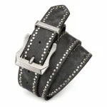 Ceinture cowboy marron à clous dorés